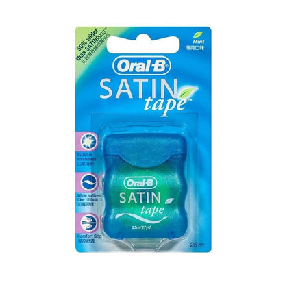 Seda dental con sabor a menta Oral-B Satin Tape para una limpieza interdental eficaz - 25 m