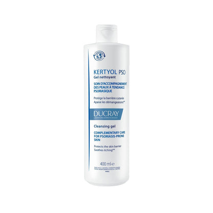 Gel nettoyant hydratant Ducray Kertyol P.S.O pour le psoriasis et le soulagement des peaux sèches - 400 ml