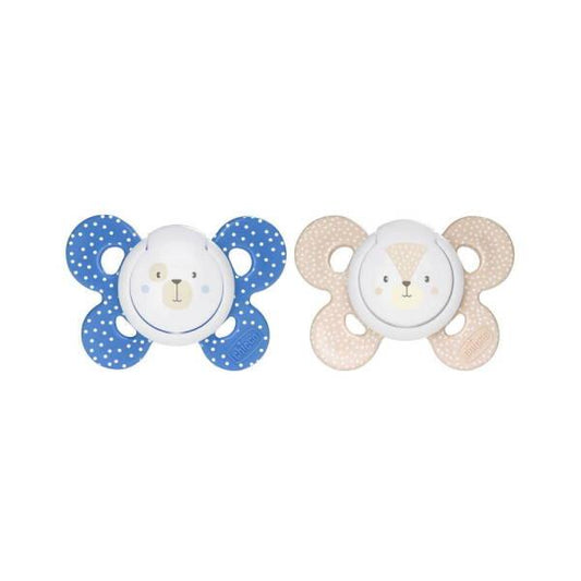 Tétine orthodontique Chicco - Physio Forma, lot de 2 pour nourrissons de 6 à 16 mois, conception en silicone sécurisée