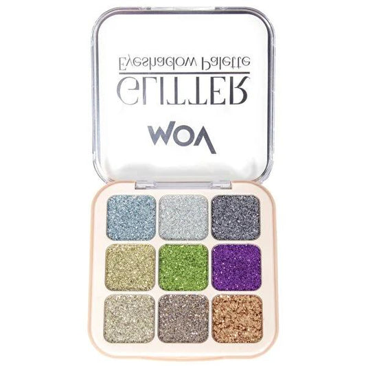 Mov Eyeshadow: 9-Color Glitter Eyeshadow Palette - Unleash Intense Sparkle, Long-Lasting Glamour, and Highly Pigmented Color for Stunning Eye Makeup.