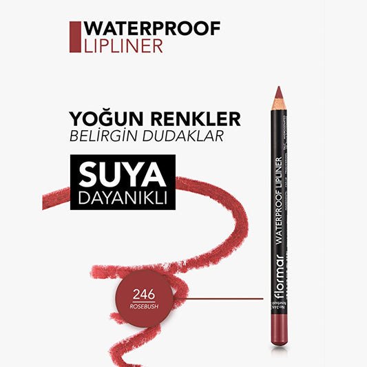 Crayon à lèvres mat waterproof Flormar - Rosebush, longue tenue et haute densité de pigments