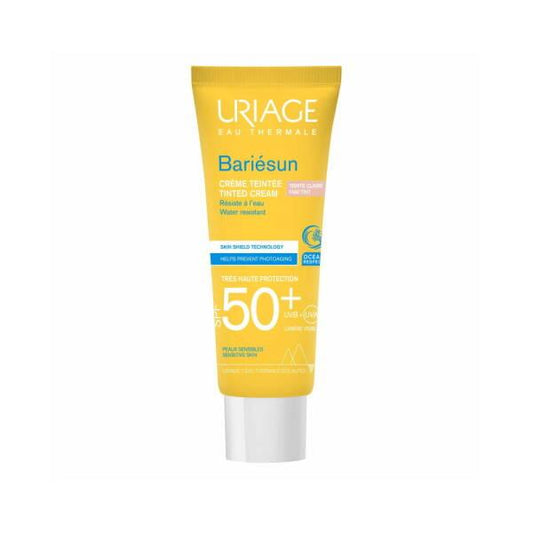 Uriage Bariesun Tinted Sunscreen SPF50+ Fair - Sensitive Skin UVA/UVB Protection, Light Coverage, Non-Comedogenic, Daily Face Sunscreen