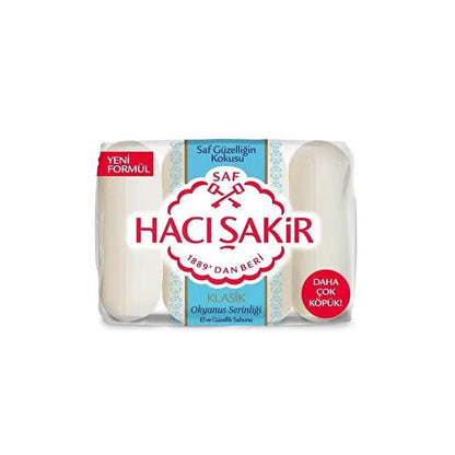 Jabón Hacı Şakir Frescura Oceánica Clásica - 4 x 70 g | Jabón Turco Tradicional