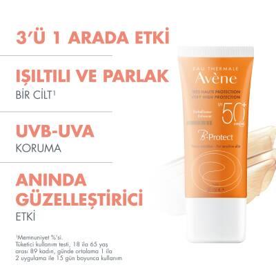 Protector solar Avene B-Protect SPF50+ para piel sensible - Fórmula no grasa rica en antioxidantes
