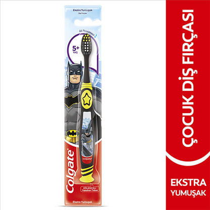 Brosse à dents Colgate pour enfants extra souple (5 ans et plus) - Douce pour les gencives, motifs amusants
