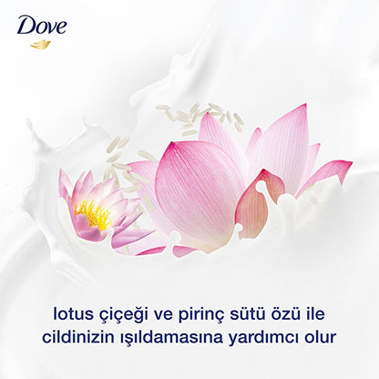 Savon liquide hydratant pour les mains Dove à la fleur de lotus et au lait de riz - Doux, testé dermatologiquement, 450 ml