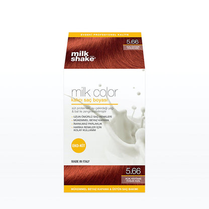 milk_shake Milk Color Eko Ensemble de coloration permanente - Couleur longue durée et nourrissante aux protéines de lait et à l'huile de tournesol