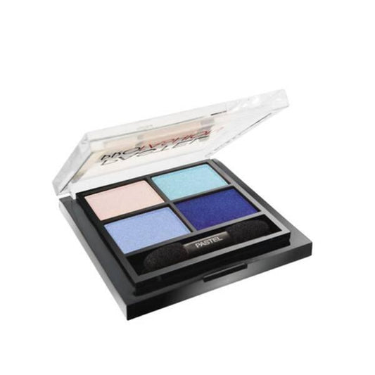 Palette de quatre ombres à paupières Pastel Profashion - n° 203 : des couleurs tendance, estompables et longue tenue pour un maquillage des yeux sans effort