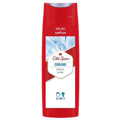 Old Spice Cooling : Gel douche et shampoing 2-en-1 - Nettoyage rafraîchissant, élimine les odeurs, parfum masculin