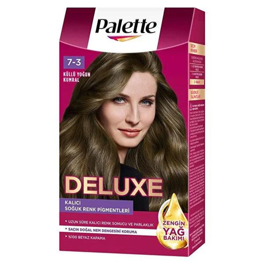 Tinte para el cabello Palette Deluxe Rubio Cenizo Intenso: Color duradero, brillo intenso, nutrición profunda - Rubio Ceniza Intenso N.º 7.3