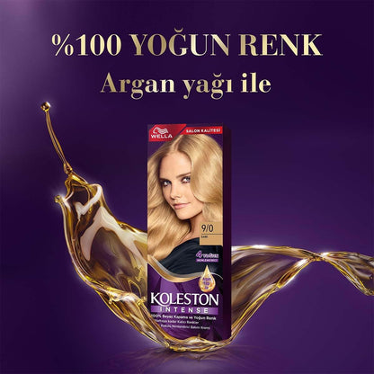 Wella Koleston Intense 9/0 Blond : Coloration permanente pour une couverture à 100 % des cheveux blancs et une couleur intense longue durée