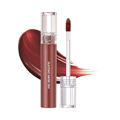 rom&nd Glasting Water Tint : Gloss à lèvres Woody Sunset - Couleur intense, hydratant, non collant, fini brillant