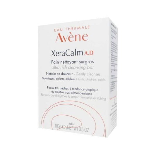 Pain Surgras Avène XeraCalm A.D : Apaise les peaux sèches et sensibles - Soulagement sans savon ni parfum pour l'eczéma et les irritations