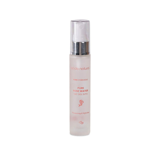 Tonique à l'eau de rose naturelle Bade : resserre les pores, illumine et purifie - Tonique facial 100 % naturel, format voyage