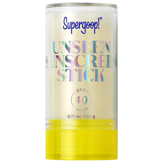 Supergoop. Unseen Sunscreen Stick SPF 40: Invisible, Clear Sun Protection for Oily Skin & Makeup Reapplication | Portable & Non-Greasy