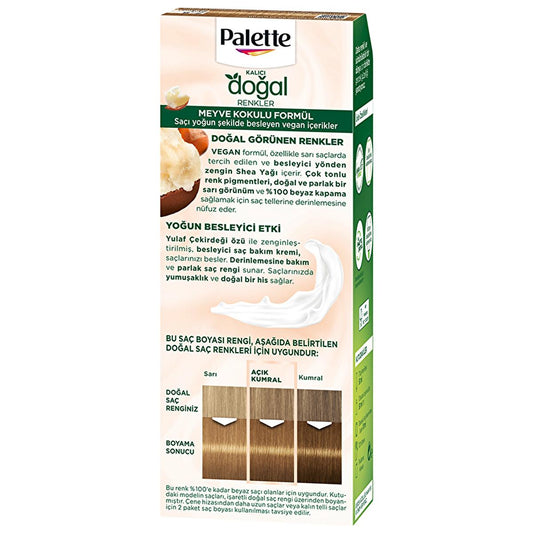 Tinte permanente para el cabello Palette Natural - Caramelo claro (Açık Karamel), coloración para un aspecto natural