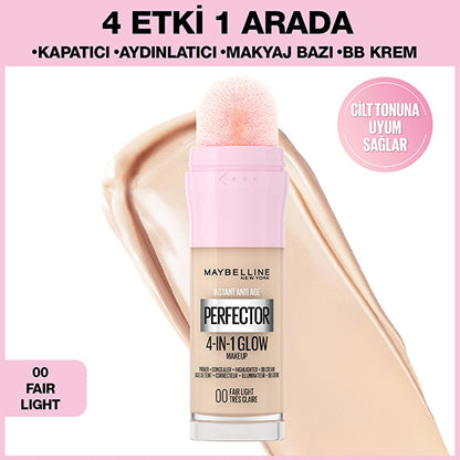 Fond de teint Maybelline New York Instant Perfector Glow - Léger, fini éclatant, application facile
