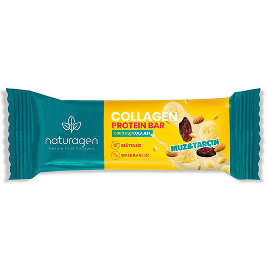 Naturagen Collagen Protein Bar, Gluten-Free, Sugar-Free, Natural Snack - Supports Skin, Hair & Joint Health