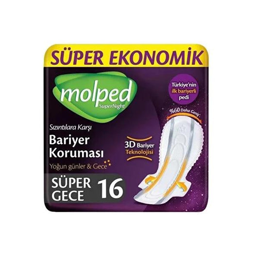 Serviettes hygiéniques Molped Supernight pour une absorption et un confort nocturnes