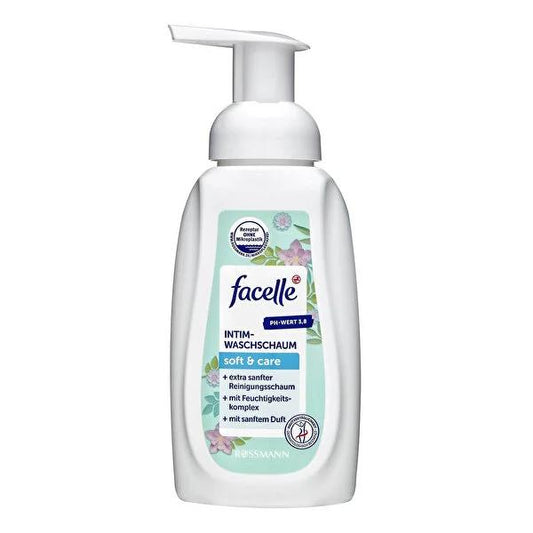 Mousse de toilette intime Facelle - Hygiène féminine douce pour peaux sensibles, végane et testée dermatologiquement