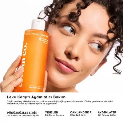 Ensemble de soins Cream Co. : Tonique AHA/BHA et hydratant à l'acide hyaluronique | Vegan, anti-imperfections, resserre les pores et illumine le teint pour les peaux sensibles