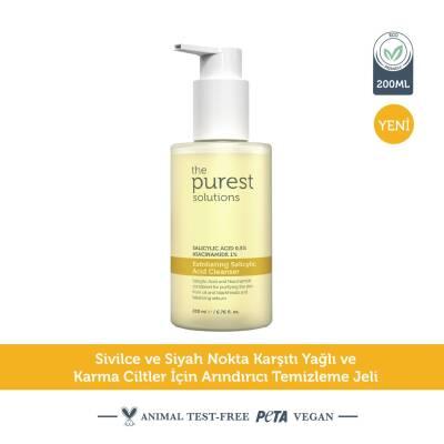 The Purest Solutions Nettoyant Exfoliant à l'Acide Salicylique et à la Niacinamide - 200 ml - Pour peaux grasses à tendance acnéique
