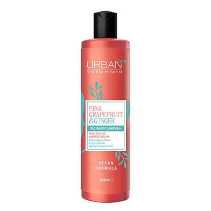 Champú voluminizador Urban Care de pomelo rosa y jengibre: espesa el cabello fino, fórmula vegana, reparación capilar - 450 ml