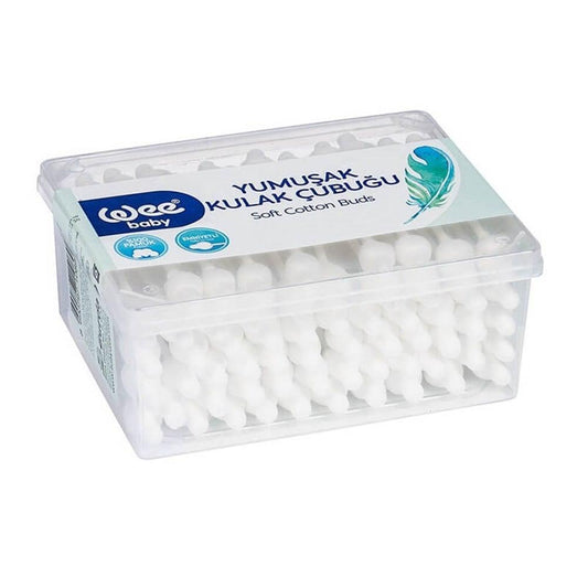 Wee Baby Soft Cotton Swabs - Gentle & Safe | 60 Count