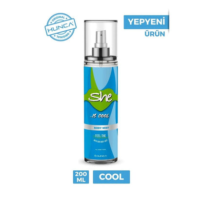 Brume corporelle pour femme She Cool au parfum frais 200 ml