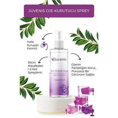 Spray secante de esmalte de uñas Juvenis para un secado rápido 100 ml