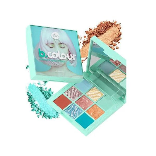 Paleta de sombras de ojos 7Days B.Colour Pistachio Cake: 9 colores vibrantes, fórmula vegana de larga duración para looks impactantes