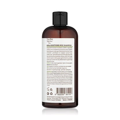 Shampooing True Bee à l'Amla - Soin réparateur nourrissant et anti-chute, fortifie les cheveux secs et abîmés, shampooing apaisant quotidien, 400 ml
