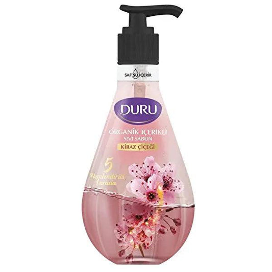 Savon liquide pour les mains Duru Fleur de cerisier : hydratant, à base de plantes, au parfum floral, lavant doux pour les mains - 500 ml