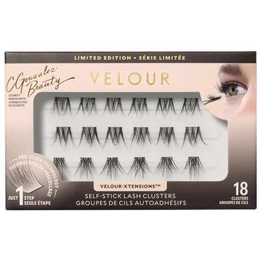 Velour x C Gonzalez Beauty: grupos de pestañas autoadhesivas para extensiones de pestañas DIY fáciles y looks de ojos impecables y personalizables - Sin crueldad animal