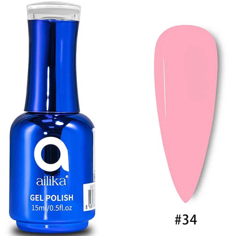 Ailika 034 Gel Nail Polish Sapphire Blue Shimmer 15 ml