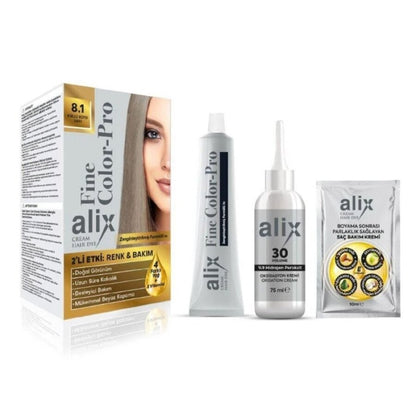 Kit Coloration Cheveux Alix 8.1 Blond Foncé Cendré Coloration Permanente