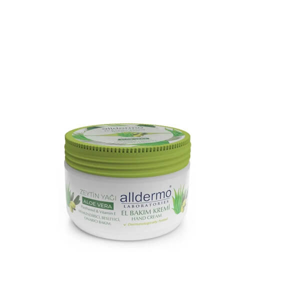 Crème pour les mains Alldermo à l'aloe vera et à l'huile d'olive pour la douceur 250 ml