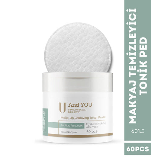 And You Makeup Remover Toner Pads Refreshing Cleanser 60 Count