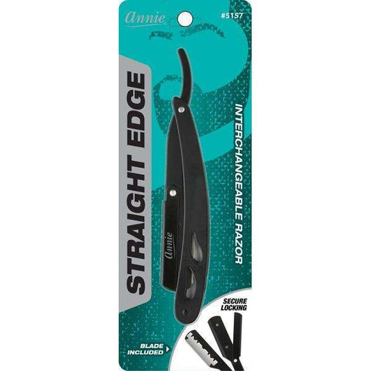 Annie Straight Edge Razor Matte Black Shaving & Grooming Pasteur Pharmacy