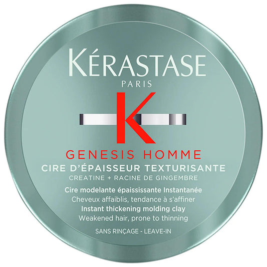 Pommade coiffante Genesis Homme à fixation légère pour hommes - Produit épaississant non gras