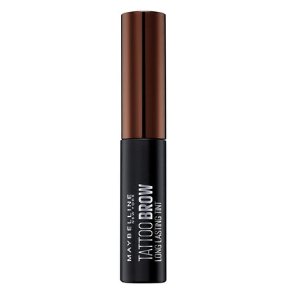 Gel teinté pour sourcils Brow Tattoo de Maybelline - Gel teinté longue durée pour des sourcils parfaits, brun foncé