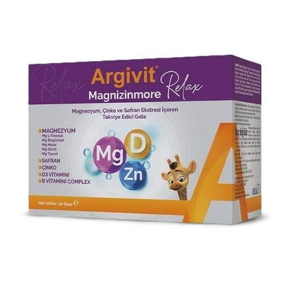 Argivit Magnizinmore Relax Complément Magnésium et Vitamines 30 Sachets