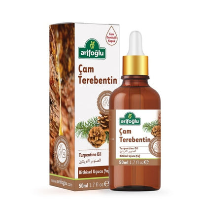 Huile de térébenthine de pin Arifoğlu, 100 % pure, soin des cheveux et de la peau, 50 ml