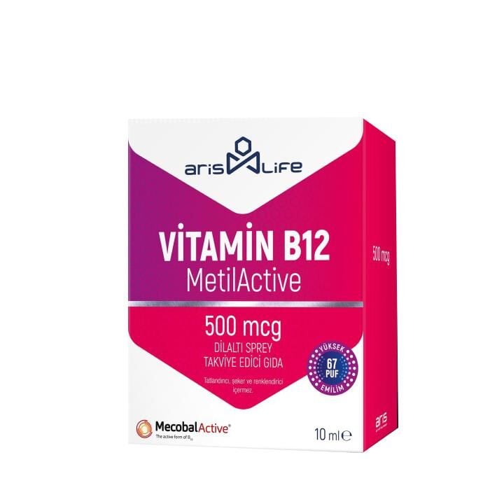 Aris Life Vitamin B12 Methylcobalamin 500 mcg Spray 5 ml