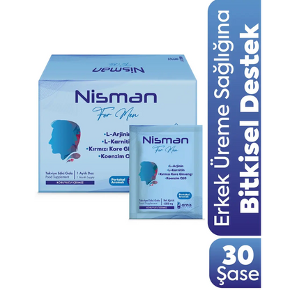 Suplemento dietético Arnis Pharma Nisman para hombres, 30 sobres