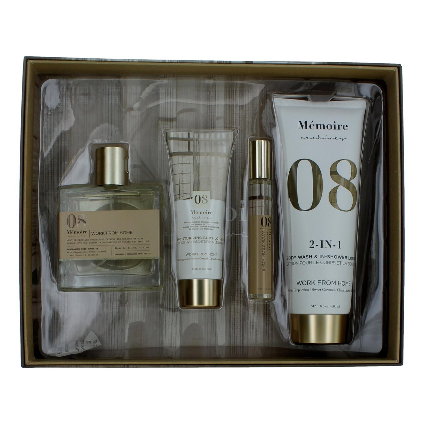 Work From Home by Memoire Archives, 4 Piece Gift Set for Unisex Unisex Gift Sets Memoire Archives