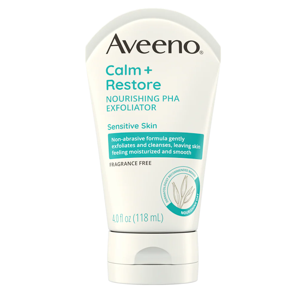 Aveeno Calm + Restore Nourishing PHA Facial Exfoliator 4 Oz. Skin Care Pasteur Pharmacy