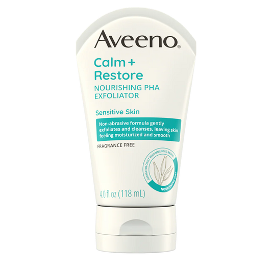 Aveeno Calm + Restore Nourishing PHA Facial Exfoliator 4 Oz. Skin Care Pasteur Pharmacy
