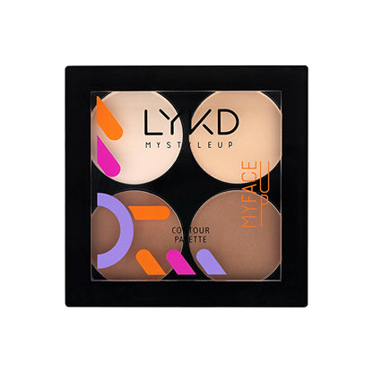 Palette de contouring LYKD - Sculpt & Define : Maquillage professionnel pour le contour du visage pour toutes les carnations - Illuminateur & Ombre