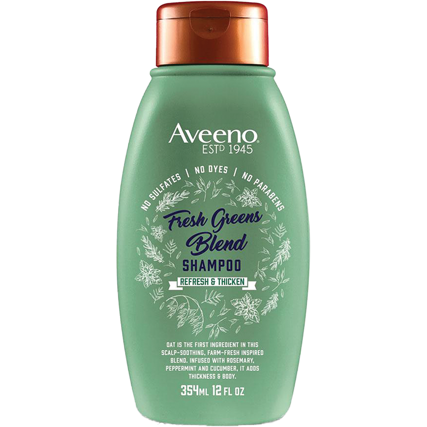 Aveeno Scalp Soothing Fresh Greens Blend Shampoo 12 fl. Oz Shampoo Pasteur Pharmacy